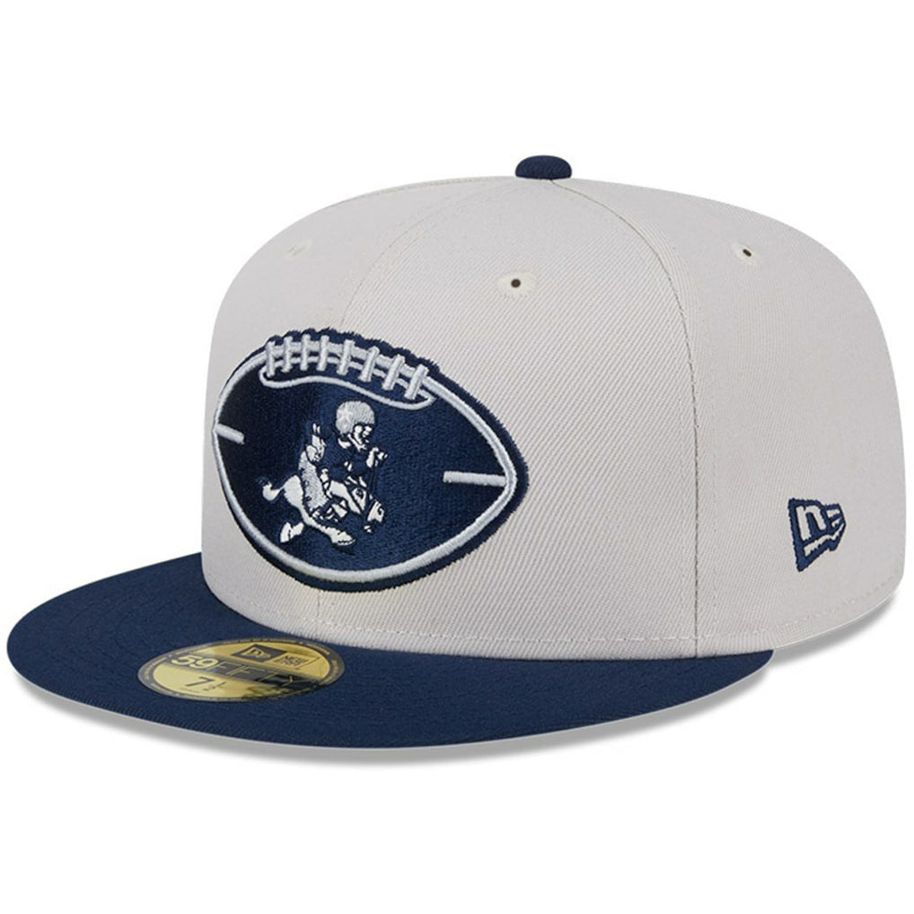 Dallas Cowboys New Era 2024 Sideline Historic 59FIFTY Fitted Hat Stone/Navy - NFL