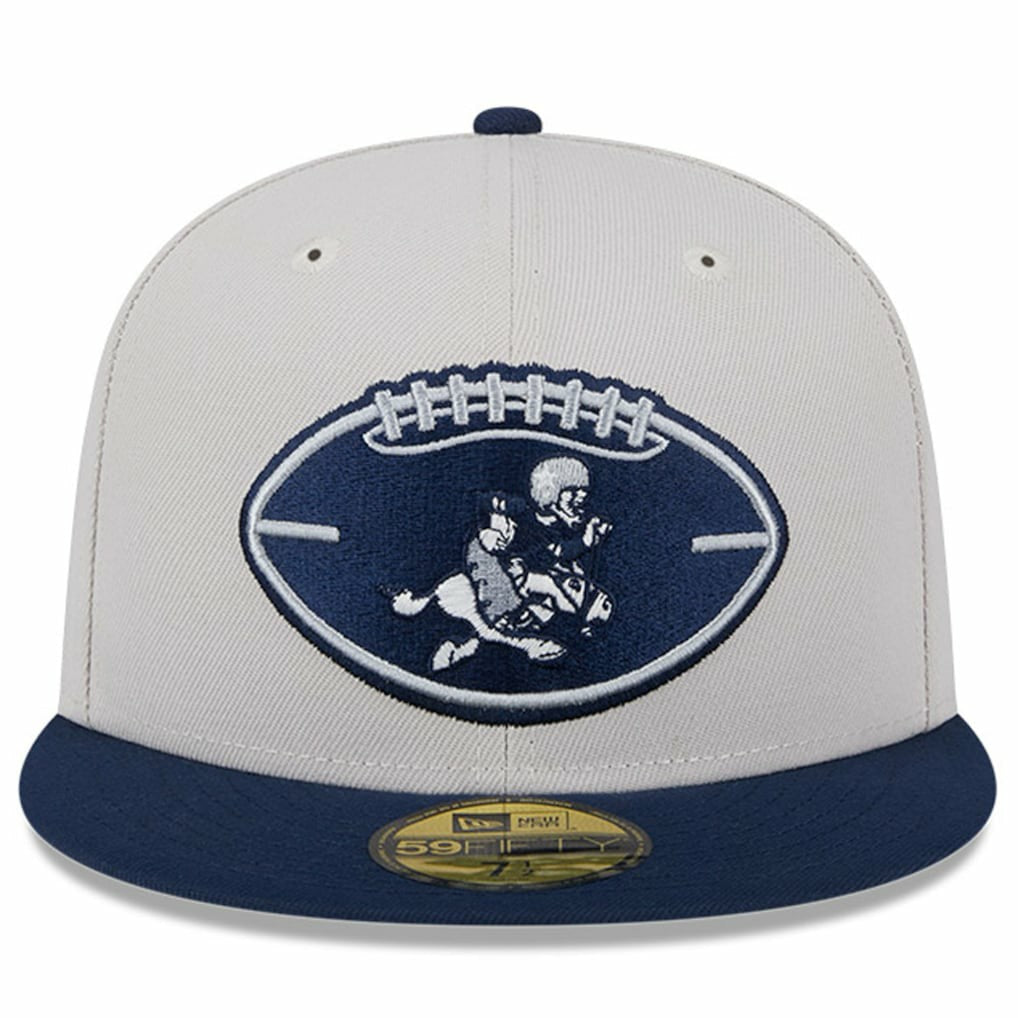 Dallas Cowboys New Era 2024 Sideline Historic 59FIFTY Fitted Hat Stone/Navy - NFL