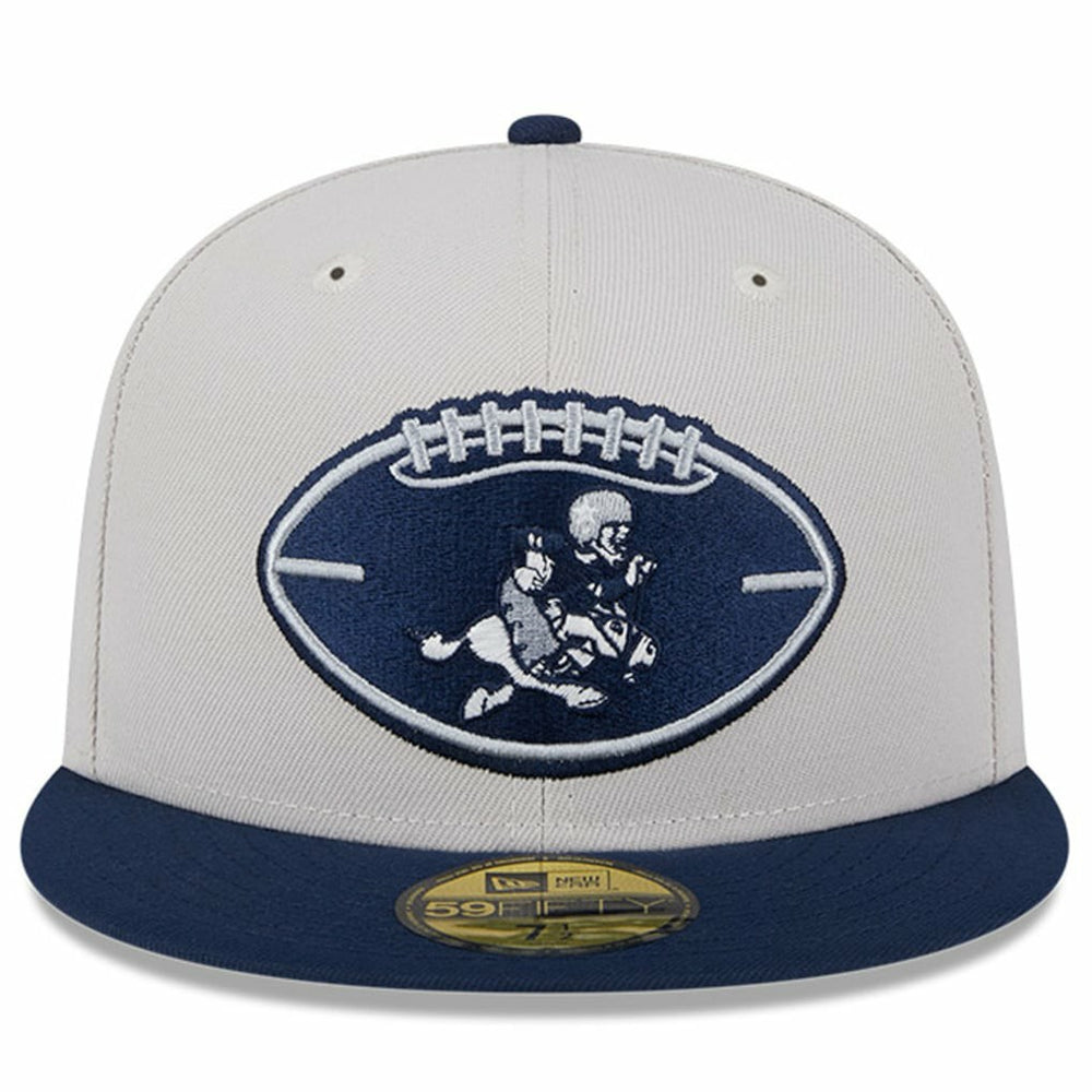 Dallas Cowboys New Era 2024 Sideline Historic 59FIFTY Fitted Hat Stone/Navy - NFL