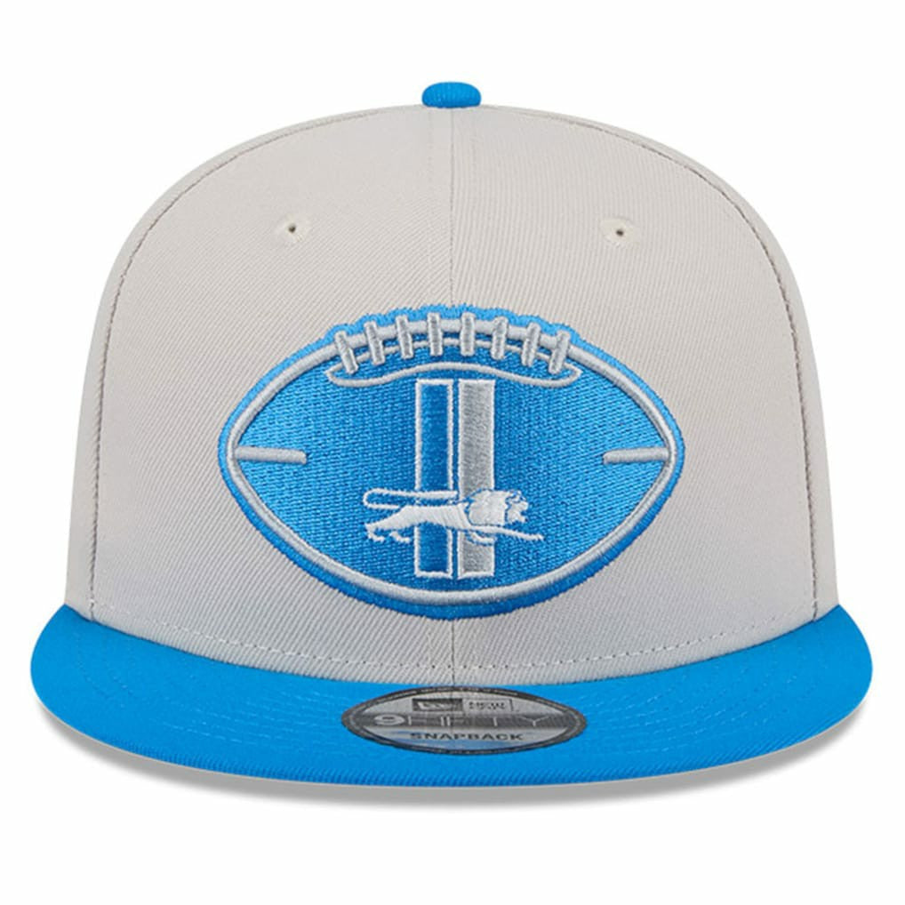 Detroit Lions New Era 2024 Sideline Historic 9FIFTY Snapback Hat Stone/Blue - NFL