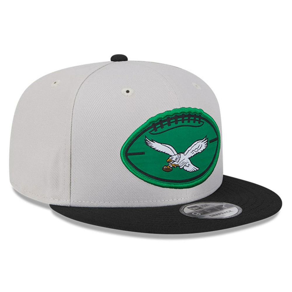 Philadelphia Eagles New Era 2024 Sideline Historic 9FIFTY Snapback Hat Stone/Black - NFL