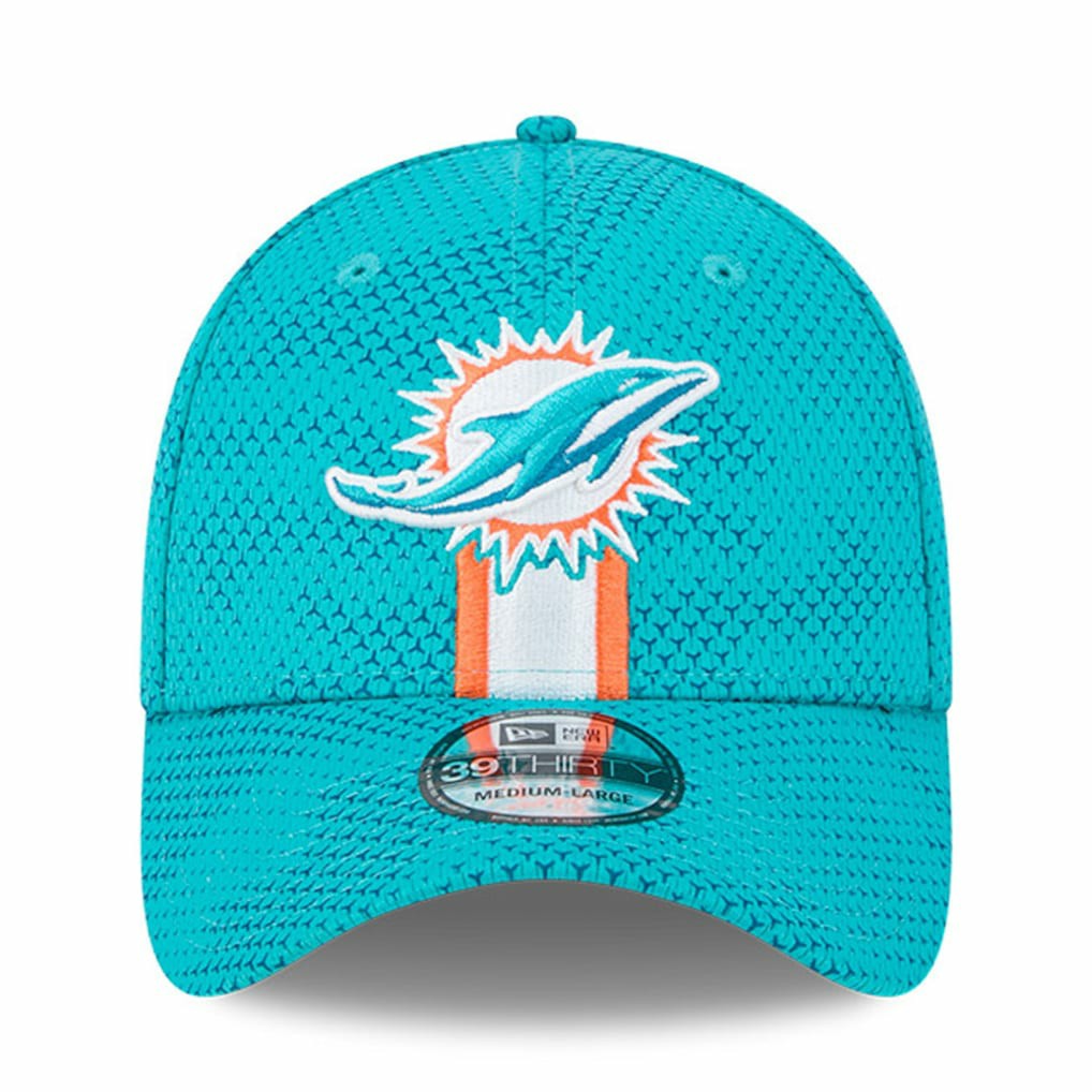 Miami Dolphins New Era 2024 Sideline 39THIRTY Flex Hat Aqua - NFL