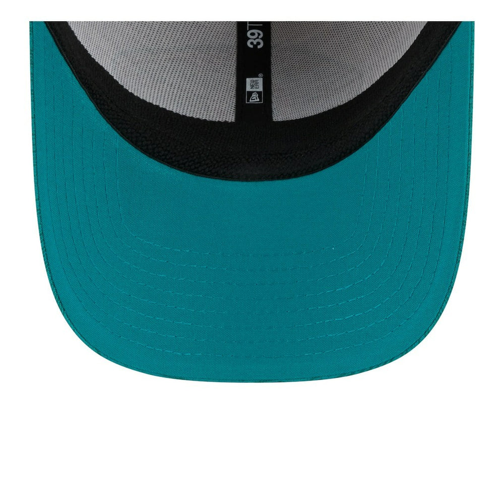 Miami Dolphins New Era 2024 Sideline Historic 39THIRTY Flex Hat Stone/Aqua - NFL