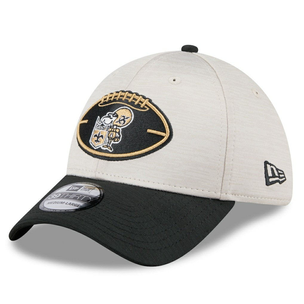 New Orleans Saints New Era 2024 Sideline Historic 39THIRTY Flex Hat Stone/Black - NFL