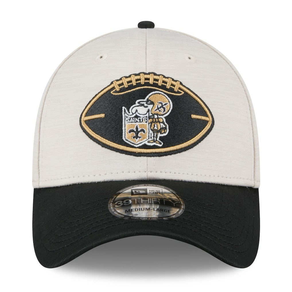 New Orleans Saints New Era 2024 Sideline Historic 39THIRTY Flex Hat Stone/Black - NFL