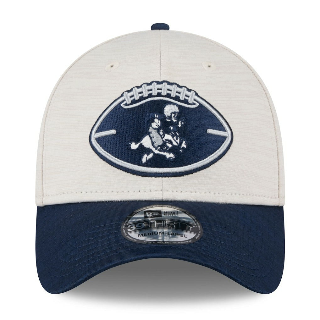 Dallas Cowboys New Era 2024 Sideline Historic 39THIRTY Flex Hat Stone/Navy - NFL