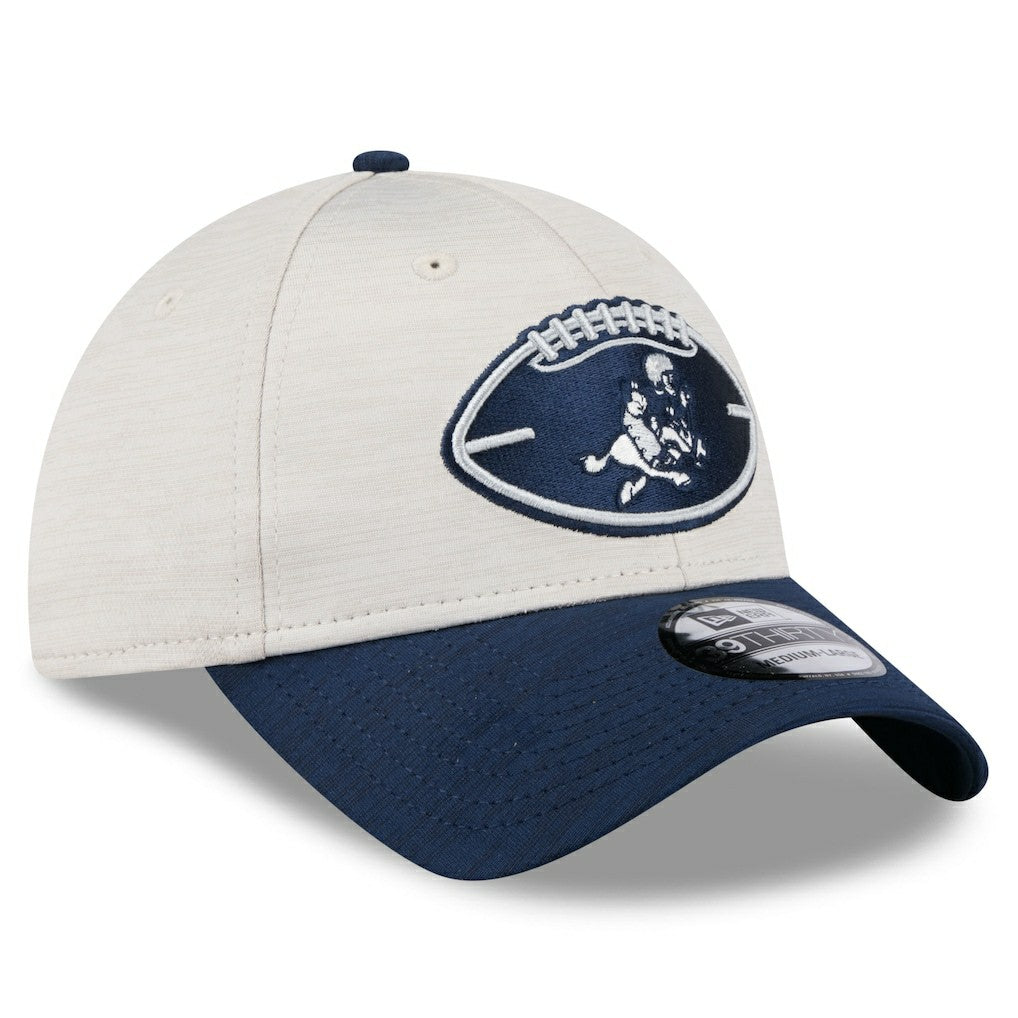 Dallas Cowboys New Era 2024 Sideline Historic 39THIRTY Flex Hat Stone/Navy - NFL