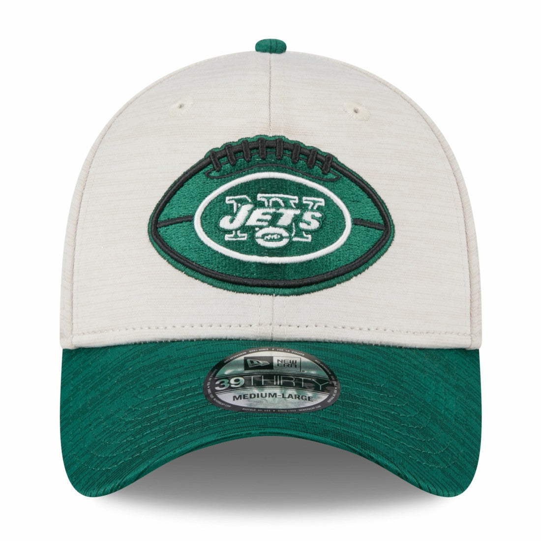 New York Jets New Era 2024 Sideline Historic 39THIRTY Flex Hat Stone/Green - NFL