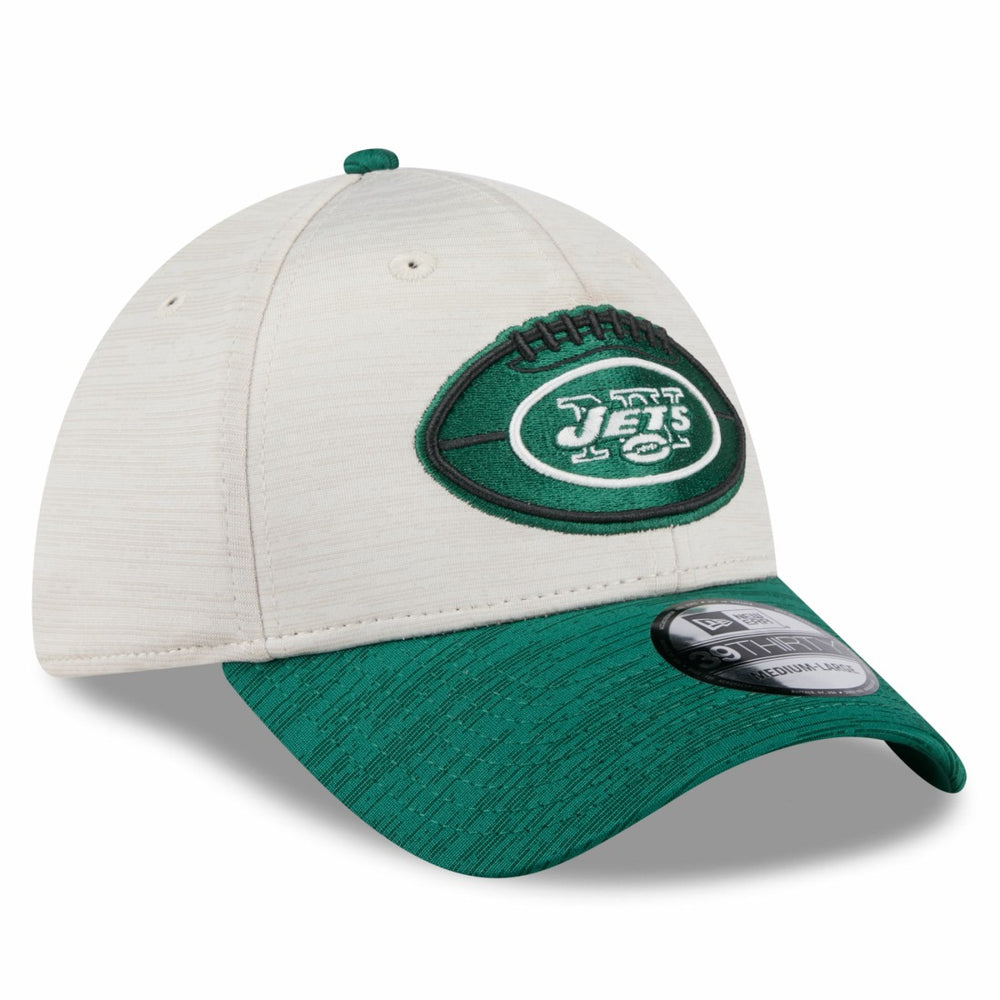 New York Jets New Era 2024 Sideline Historic 39THIRTY Flex Hat Stone/Green - NFL