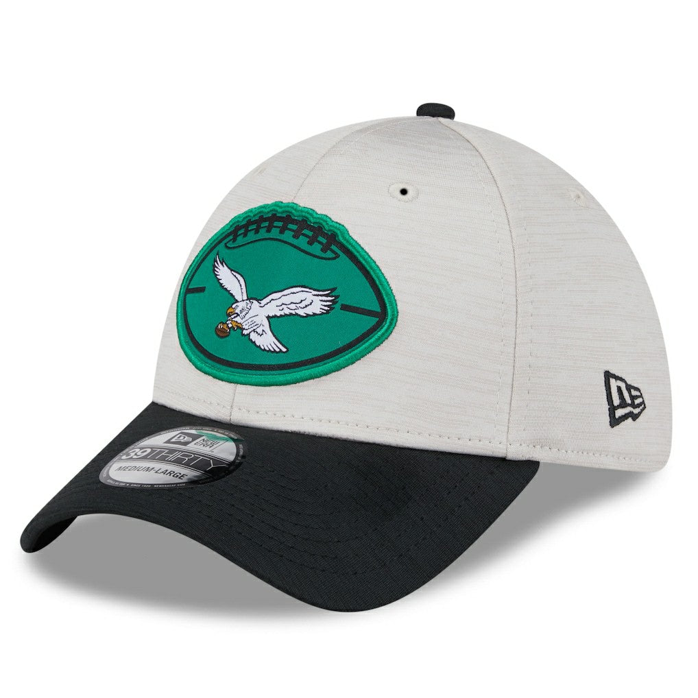 Philadelphia Eagles New Era 2024 Sideline Historic 39THIRTY Flex Hat Stone/Black - NFL