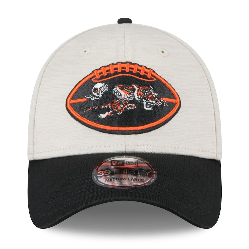 Cincinnati Bengals New Era 2024 Sideline Historic 39THIRTY Flex Hat Stone/Black - NFL