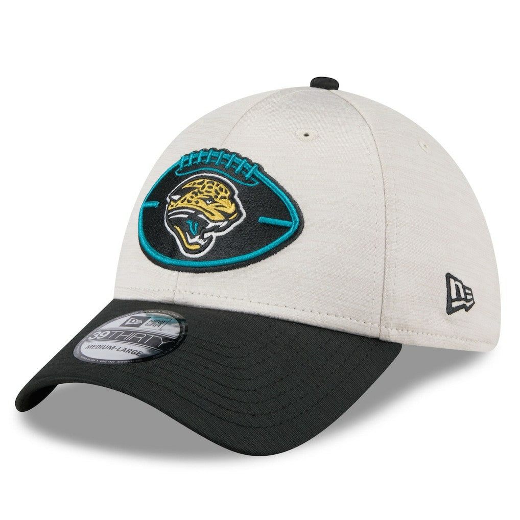 Jacksonville Jaguars New Era 2024 Sideline Historic 39THIRTY Flex Hat Stone/Teal - NFL