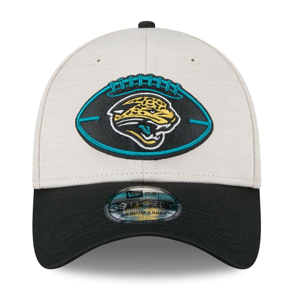 Jacksonville Jaguars New Era 2024 Sideline Historic 39THIRTY Flex Hat Stone/Teal - NFL