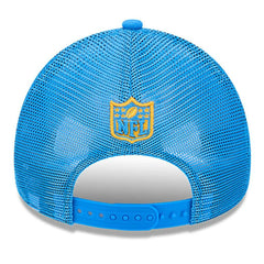 Los Angeles Chargers New Era 2024 Sideline Historic 9FORTY A-Frame Trucker Adjustable Hat Stone/Powder Blue - NFL