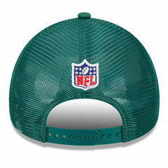 New York Jets New Era 2024 Sideline Historic 9FORTY A-Frame Trucker Adjustable Hat Stone/Green - NFL