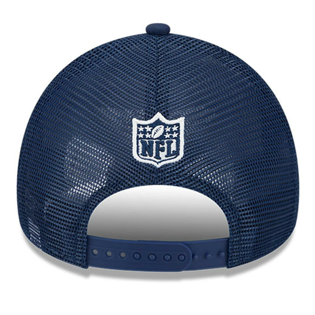Dallas Cowboys New Era 2024 Sideline Historic 9FORTY A-Frame Trucker Adjustable Hat Stone/Navy - NFL