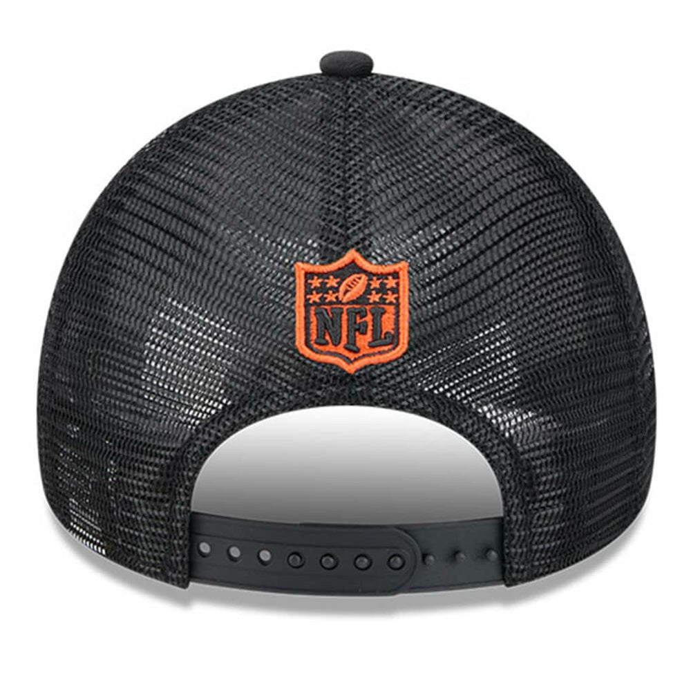 Cincinnati Bengals New Era 2024 Sideline Historic 9FORTY A-Frame Trucker Adjustable Hat Stone/Black - NFL