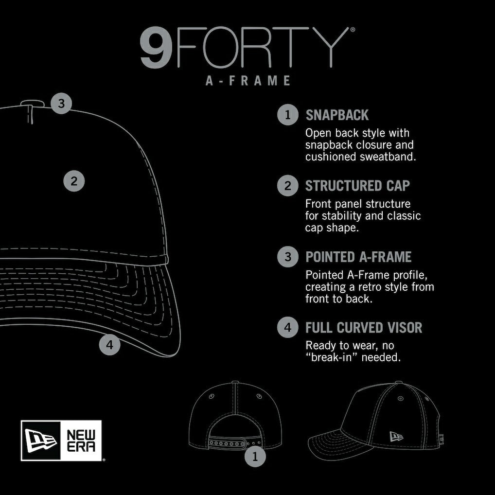 Cincinnati Bengals New Era 2024 Sideline Historic 9FORTY A-Frame Trucker Adjustable Hat Stone/Black - NFL