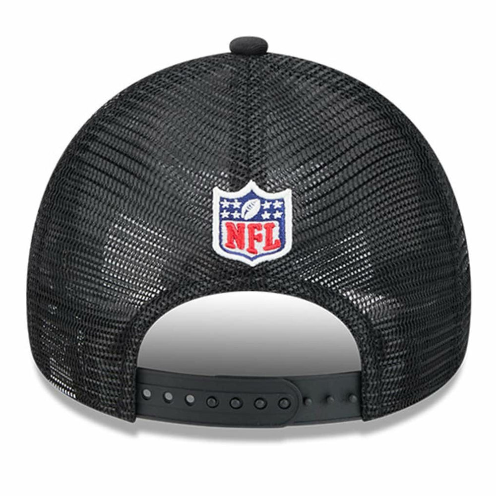 Jacksonville Jaguars New Era 2024 Sideline Historic 9FORTY A-Frame Trucker Adjustable Hat Stone/Black - NFL