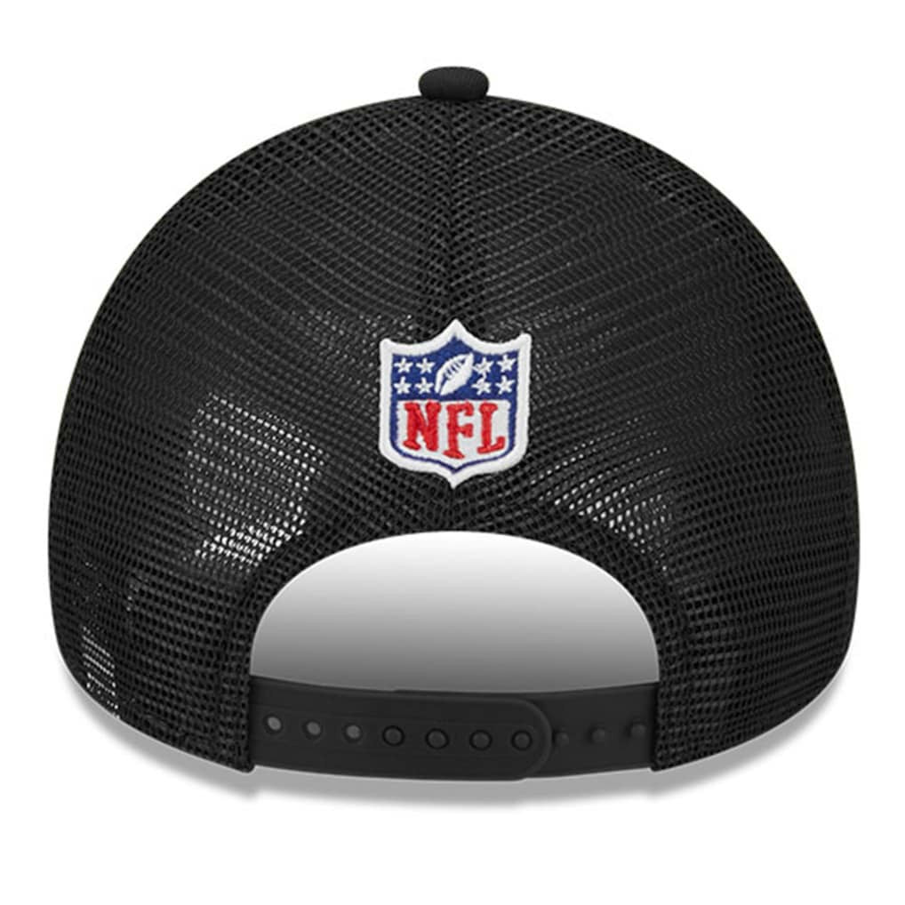 Philadelphia Eagles New Era 2024 Sideline Historic 9FORTY A-Frame Trucker Adjustable Hat Stone/Black - NFL