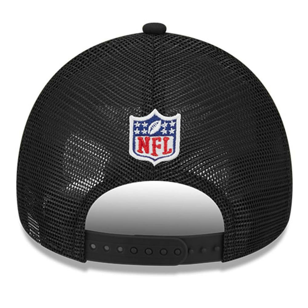 Philadelphia Eagles New Era 2024 Sideline Historic 9FORTY A-Frame Trucker Adjustable Hat Stone/Black - NFL