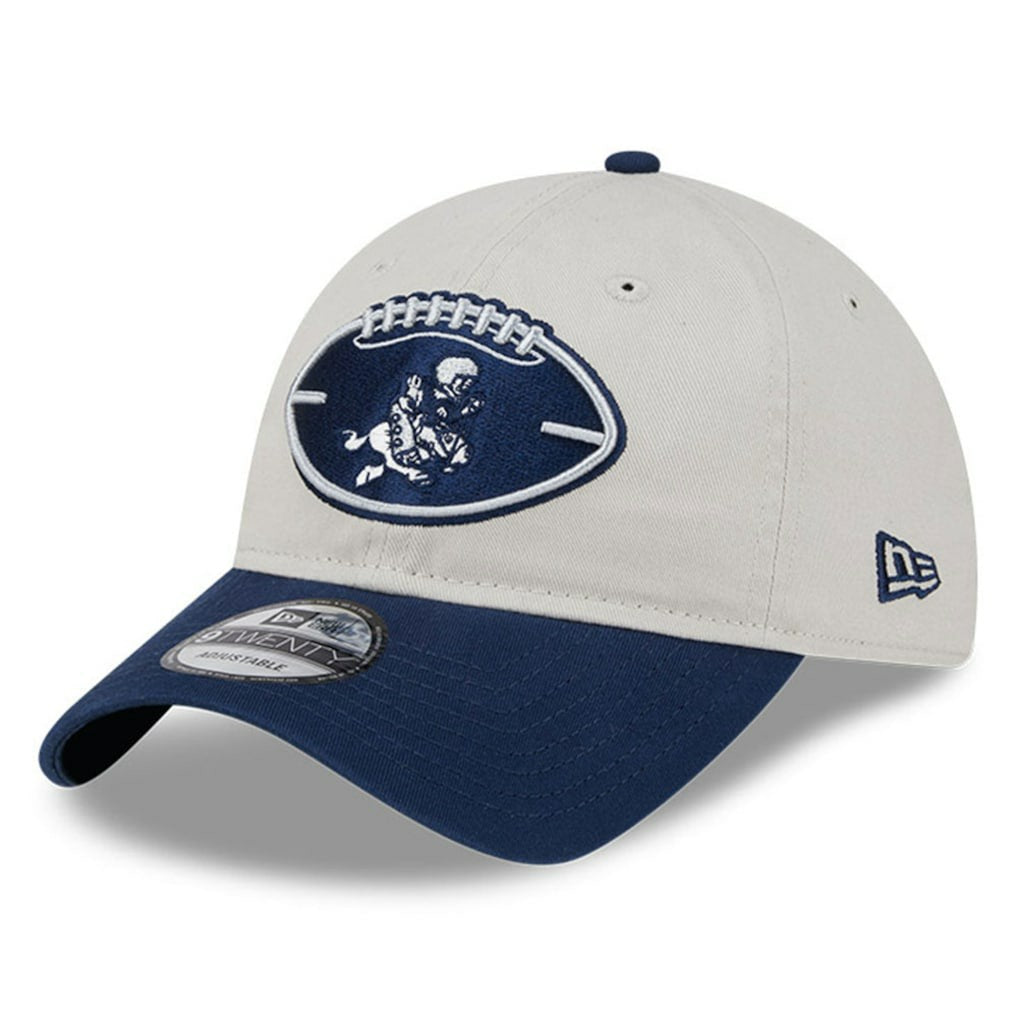 Dallas Cowboys New Era 2024 Sideline Historic 9TWENTY Adjustable Hat Stone/Navy - NFL