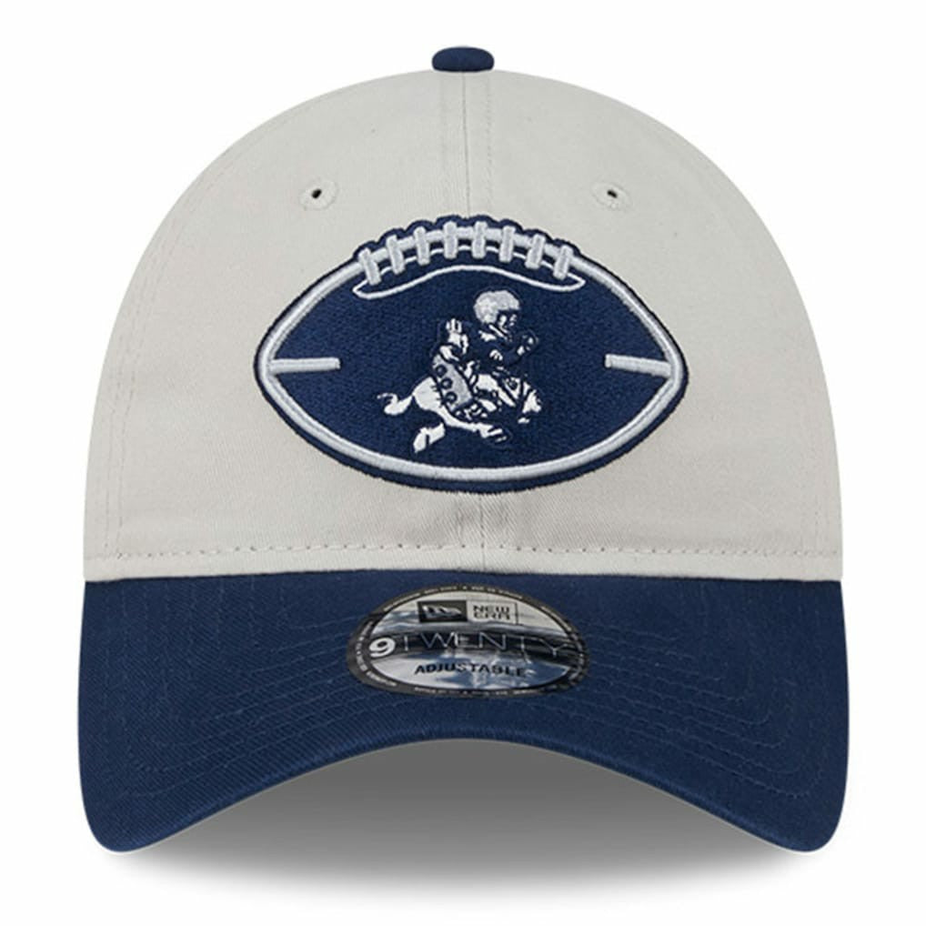 Dallas Cowboys New Era 2024 Sideline Historic 9TWENTY Adjustable Hat Stone/Navy - NFL