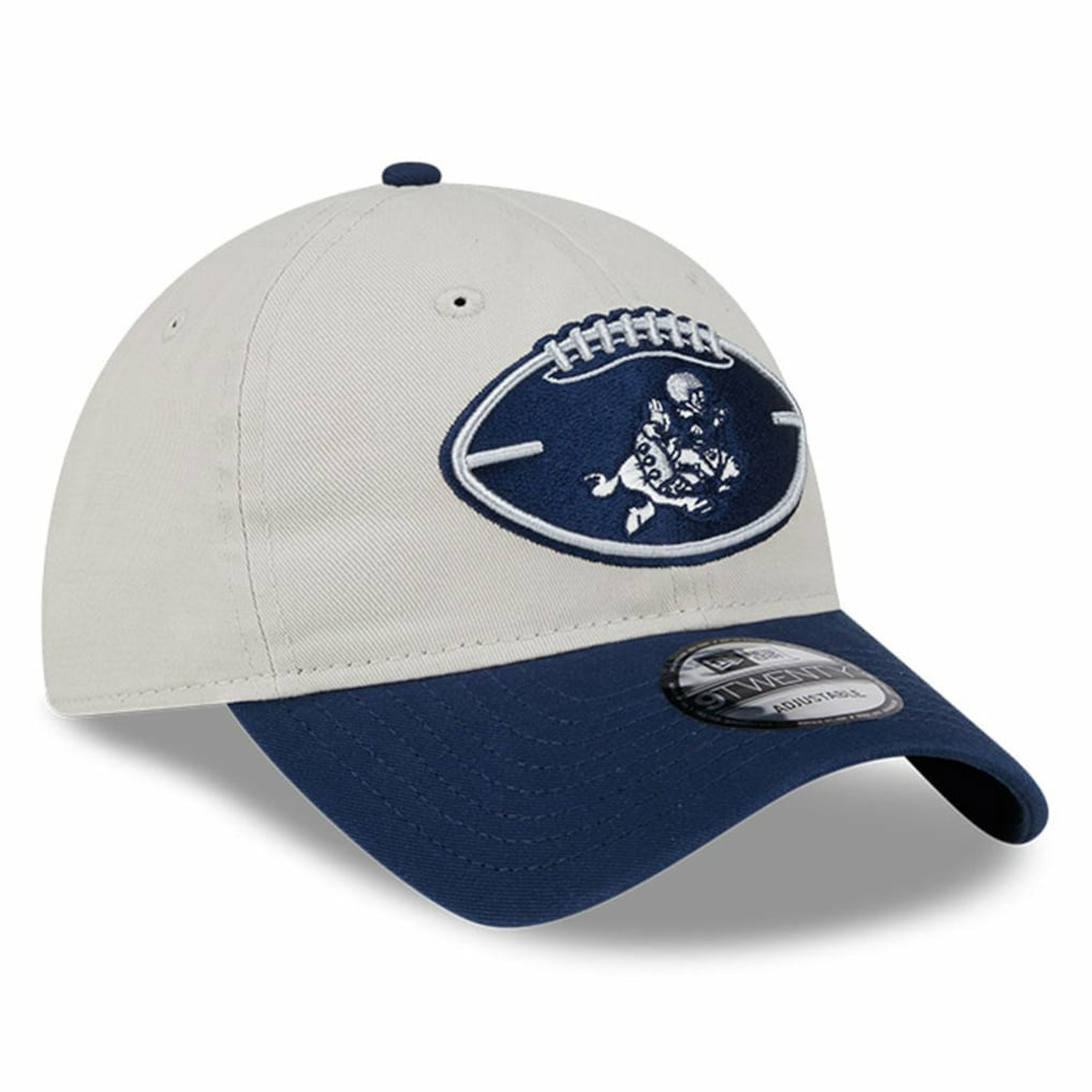 Dallas Cowboys New Era 2024 Sideline Historic 9TWENTY Adjustable Hat Stone/Navy - NFL