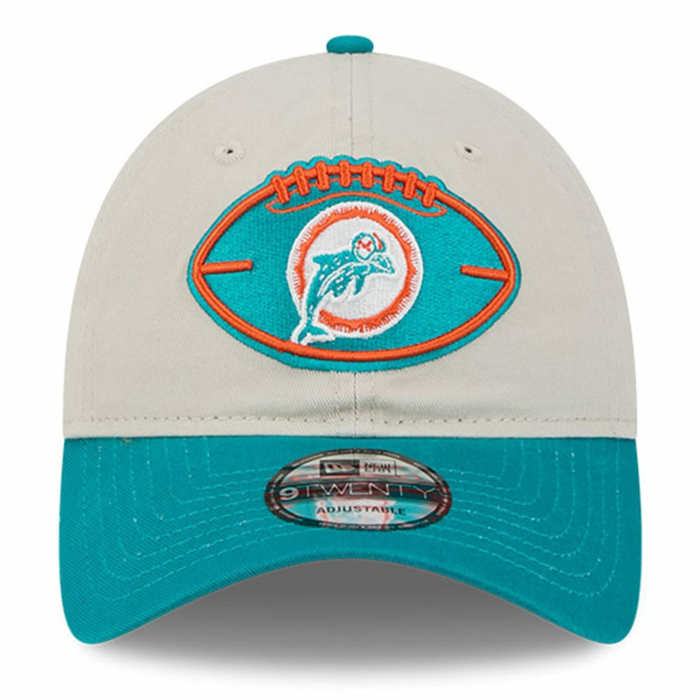 Miami Dolphins New Era 2024 Sideline Historic 9TWENTY Adjustable Hat Stone/Aqua - NFL