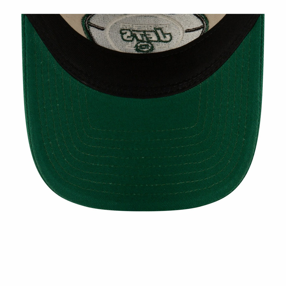 New York Jets New Era 2024 Sideline Historic 9TWENTY Adjustable Hat Stone/Green - NFL