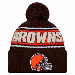 Cleveland Browns New Era 2024 Sideline Cuffed Knit Hat with Pom Brown - NFL