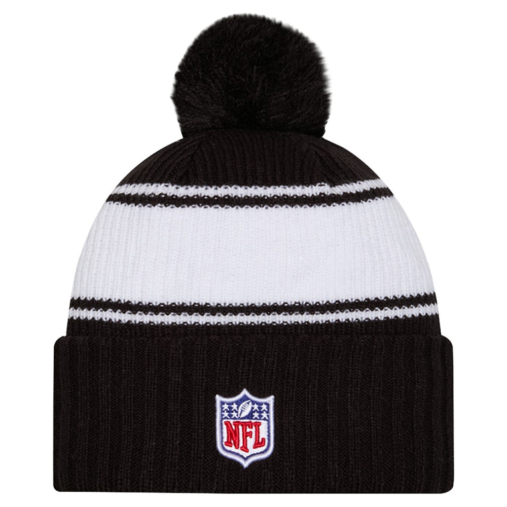 New York Jets New Era 2024 Sideline Cuffed Knit Hat with Pom Black - NFL