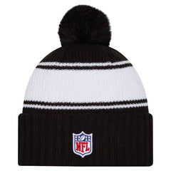 New York Jets New Era 2024 Sideline Cuffed Knit Hat with Pom Black - NFL