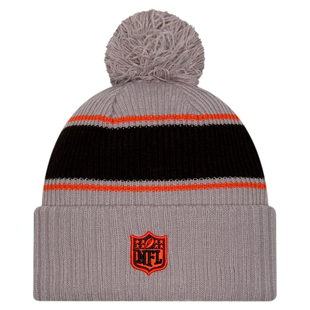 Cincinnati Bengals New Era 2024 Sideline Sport Cuffed Knit Hat with Pom Gray - NFL