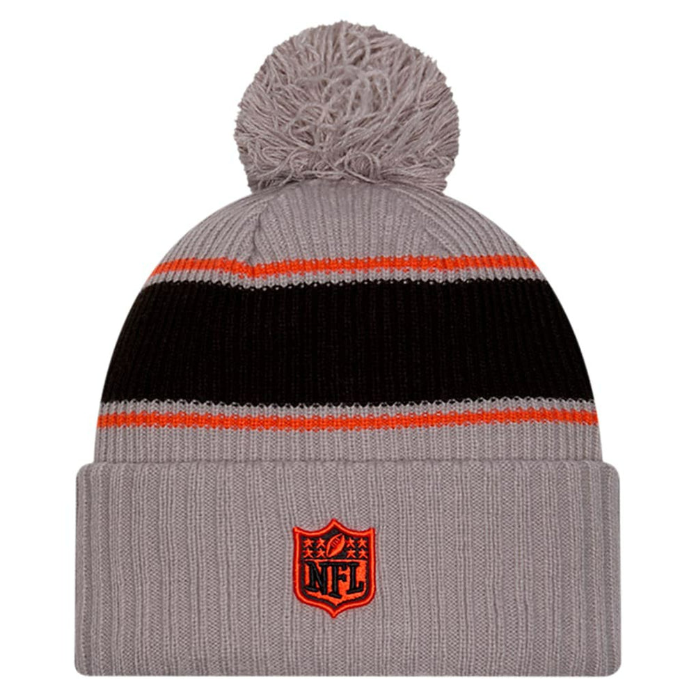 Cincinnati Bengals New Era 2024 Sideline Sport Cuffed Knit Hat with Pom Gray - NFL