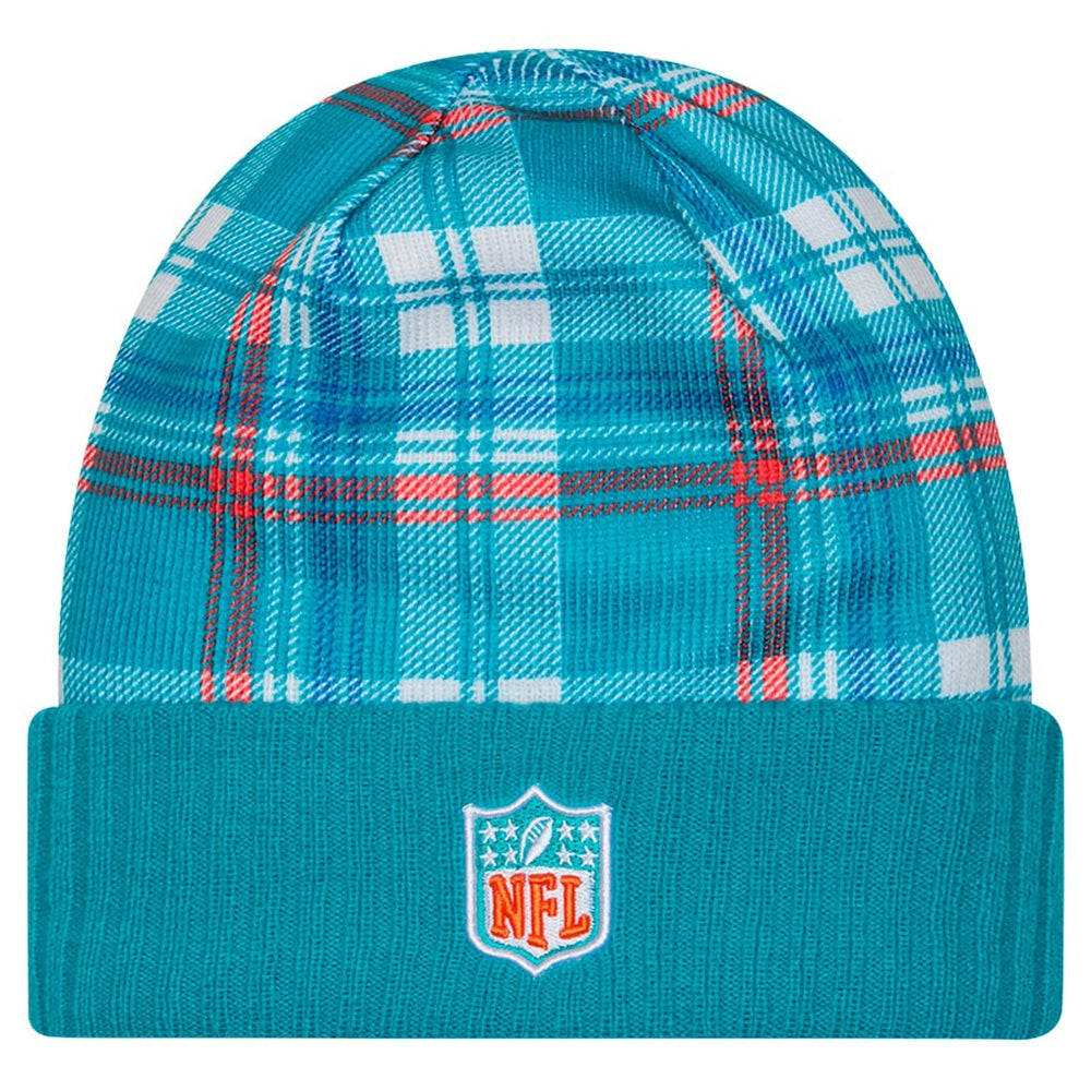 Miami Dolphins New Era Sideline Statement Cuffed Knit Hat Aqua - NFL