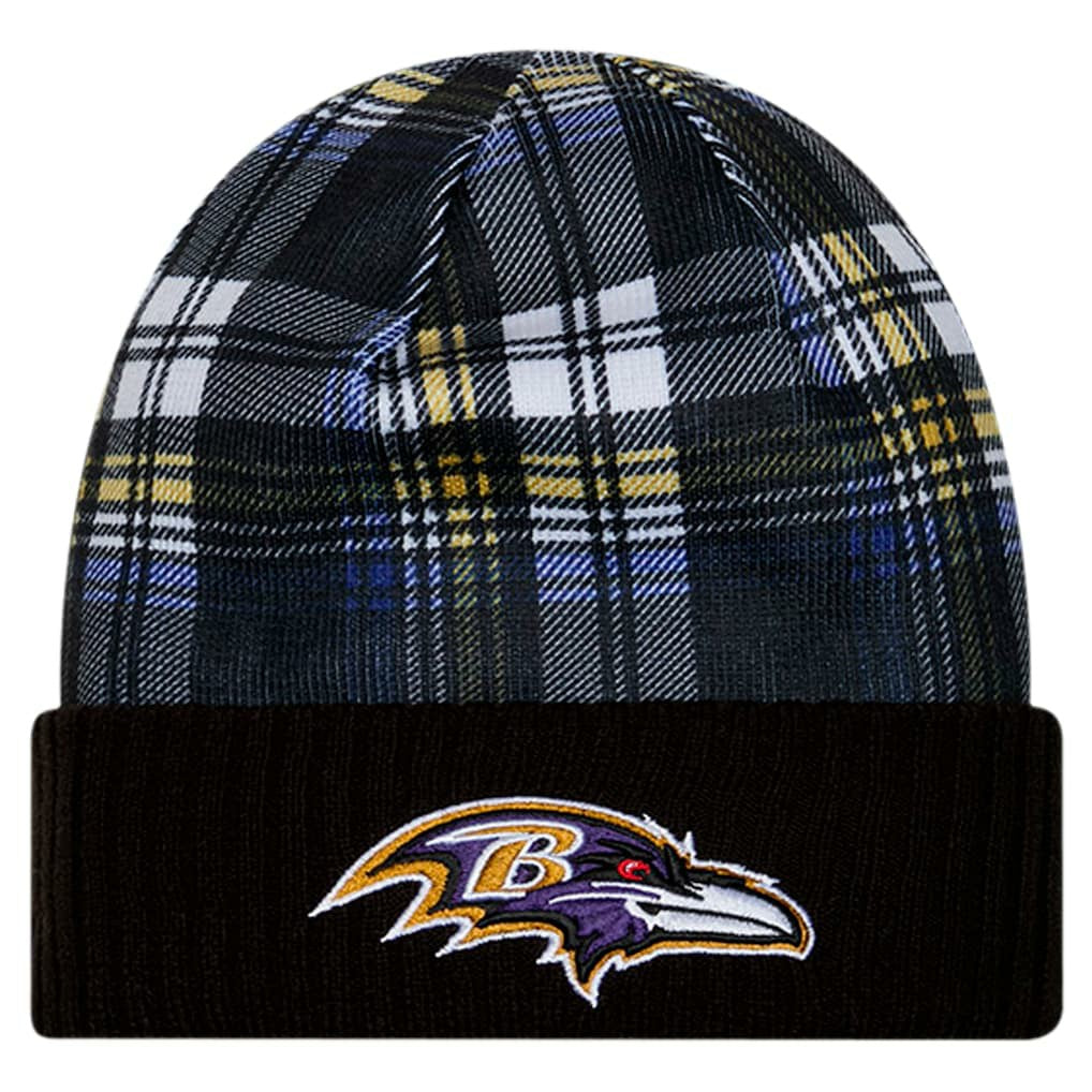 Baltimore Ravens New Era Sideline Statement Cuffed Knit Hat Black - NFL