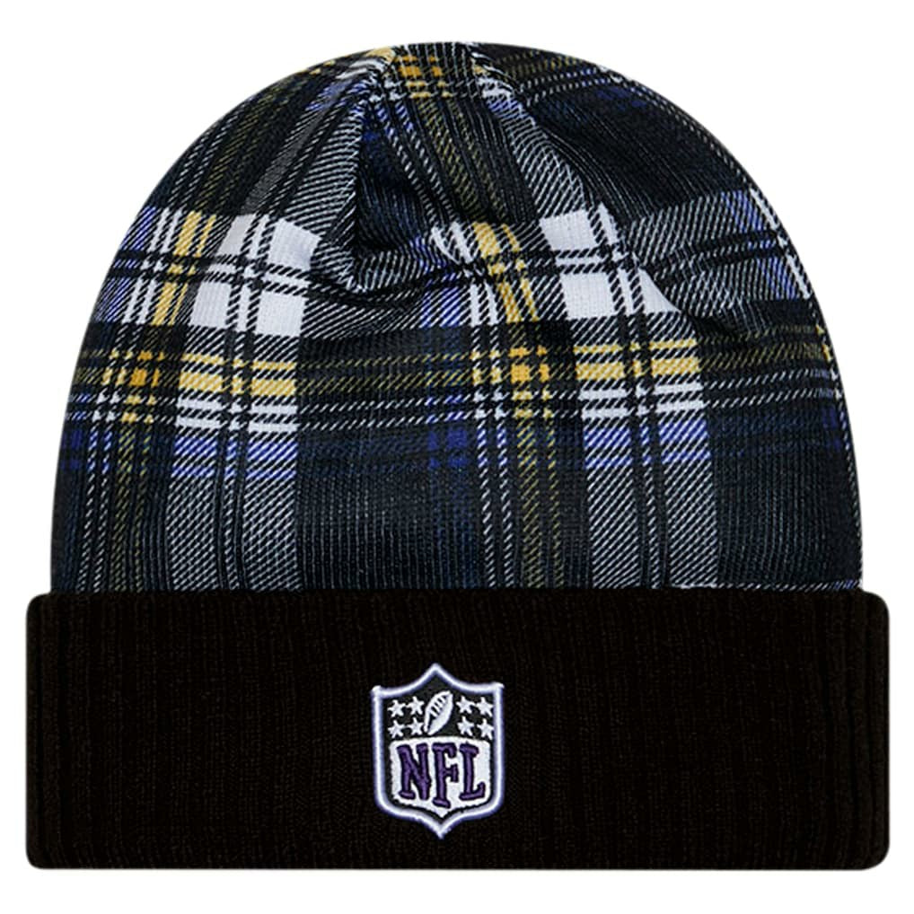 Baltimore Ravens New Era Sideline Statement Cuffed Knit Hat Black - NFL
