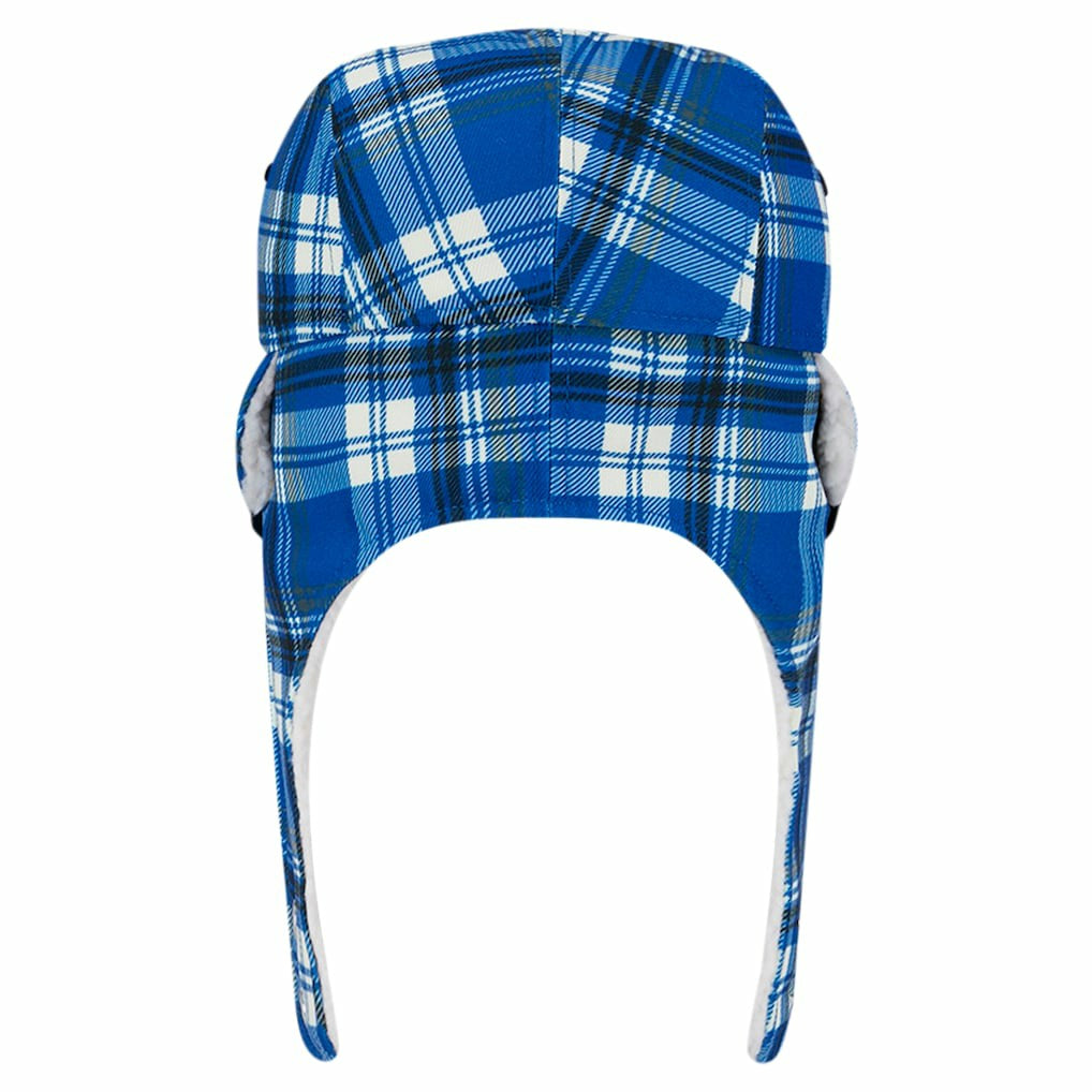 Indianapolis Colts New Era Sideline Plaid Sherpa Trapper Hat Royal - NFL
