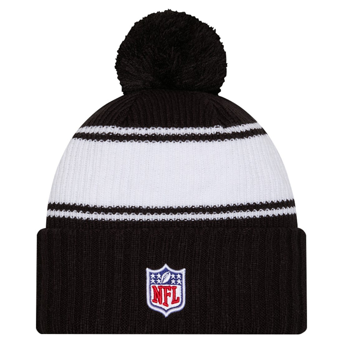 New York Jets New Era Youth 2024/25 Sideline Cuffed Knit Hat with Pom Black - NFL