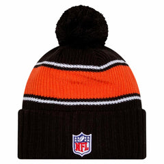 Cincinnati Bengals New Era Youth 2024 Sideline Sport Cuffed Knit Hat with Pom Black - NFL