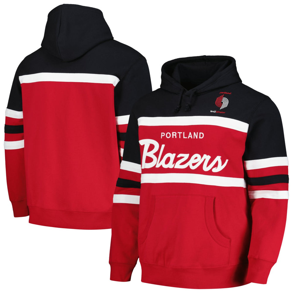 Mitchell & Ness - Portland Trail Blazers Head Coach Pullover Hoodie - Red/Black