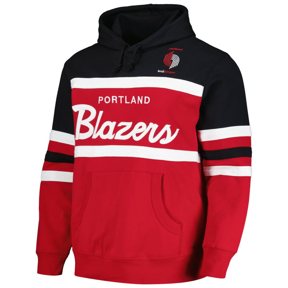Mitchell & Ness - Portland Trail Blazers Head Coach Pullover Hoodie - Red/Black