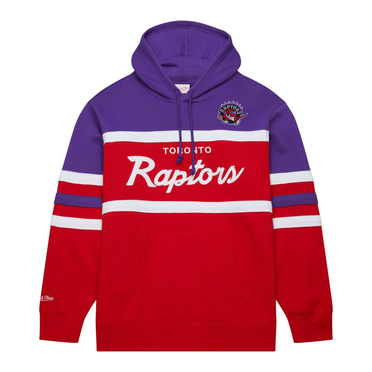 Mitchell & Ness - Toronto Raptors Head Coach Pullover Hoodie - Red/Purple