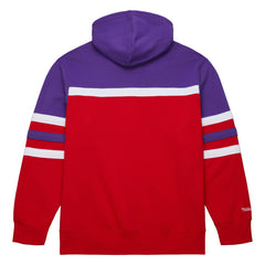 Mitchell & Ness - Toronto Raptors Head Coach Pullover Hoodie - Red/Purple