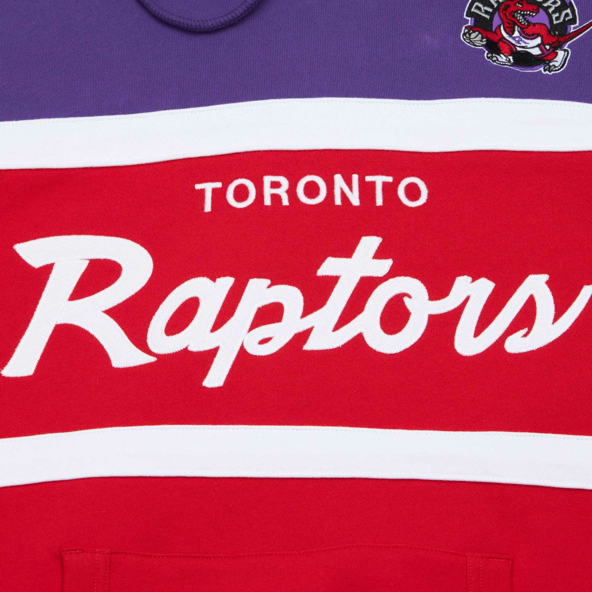 Mitchell & Ness - Toronto Raptors Head Coach Pullover Hoodie - Red/Purple