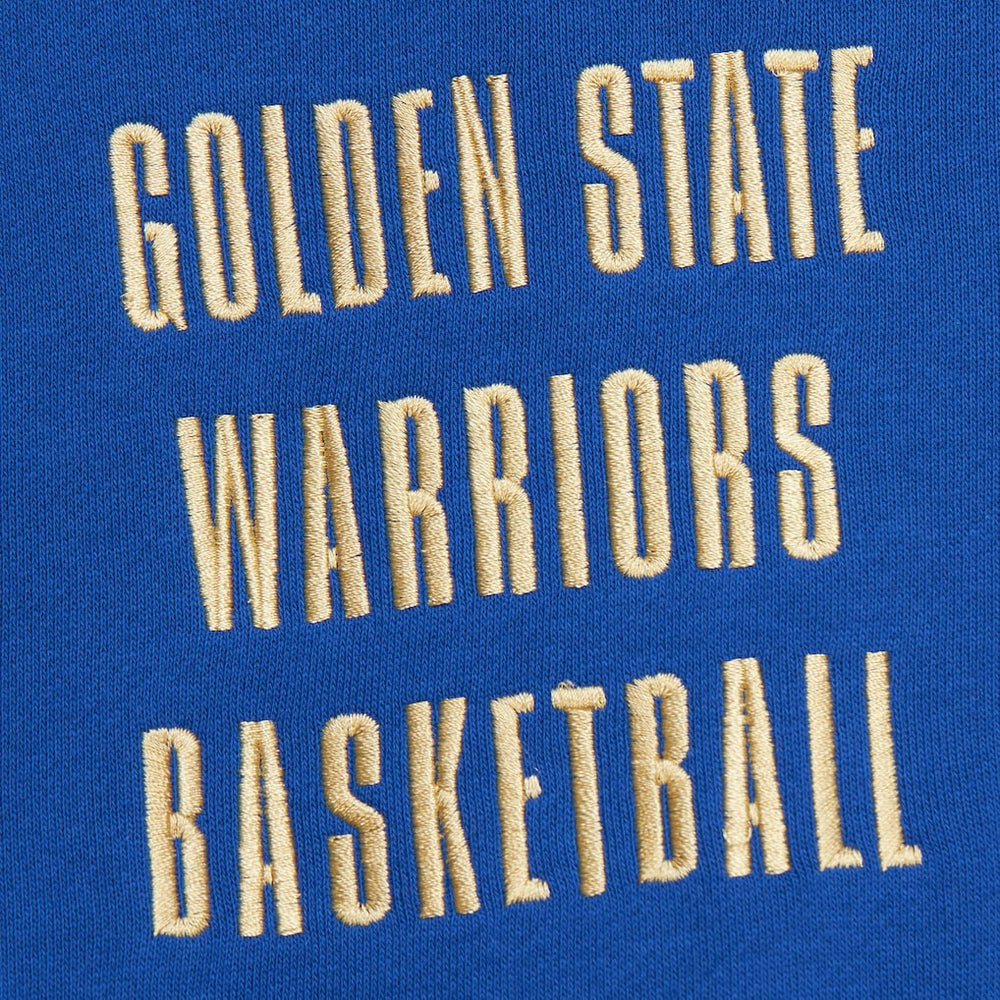 Mitchell & Ness - Golden State Warriors Team OG 2.0 Vintage Logo Fleece Pullover Hoodie - Royal