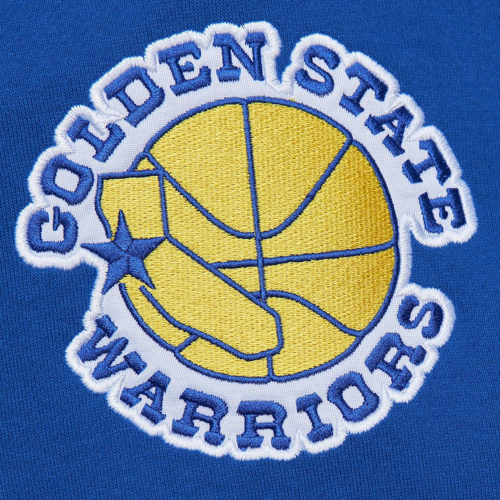 Mitchell & Ness - Golden State Warriors Team OG 2.0 Vintage Logo Fleece Pullover Hoodie - Royal
