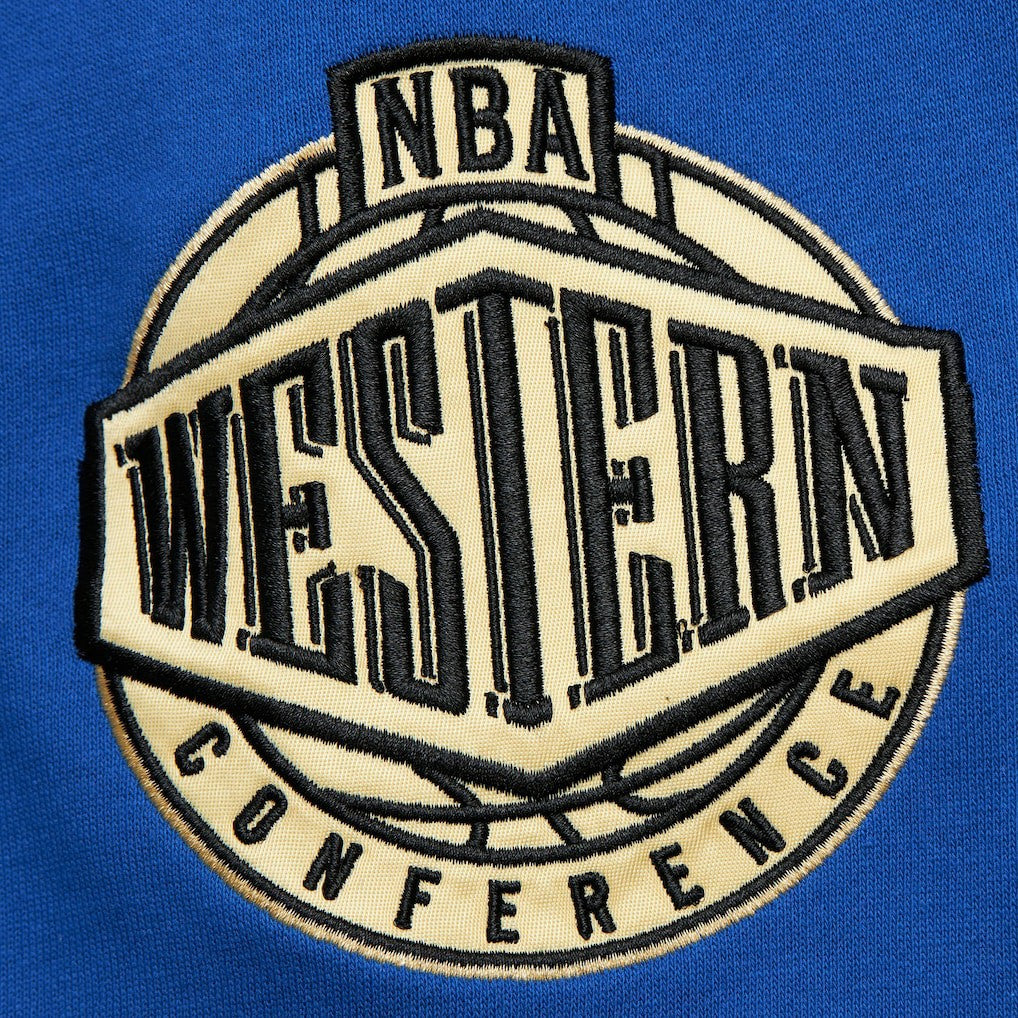 Mitchell & Ness - Golden State Warriors Team OG 2.0 Vintage Logo Fleece Pullover Hoodie - Royal