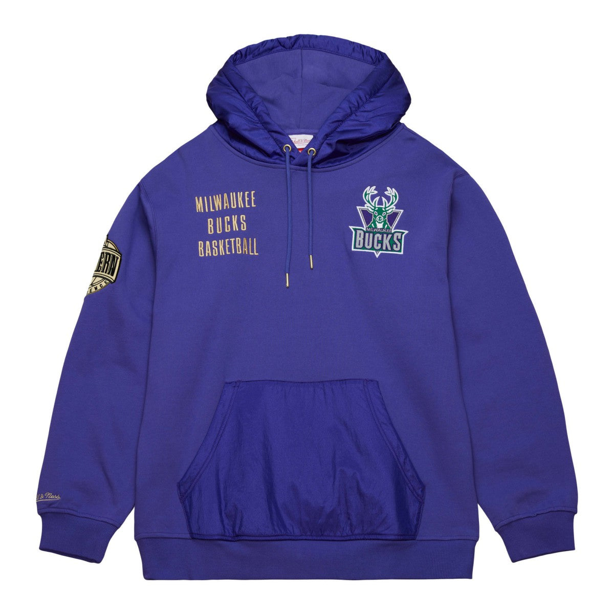 Mitchell & Ness - Milwaukee Bucks Team OG 2.0 Vintage Logo Fleece Pullover Hoodie - Purple